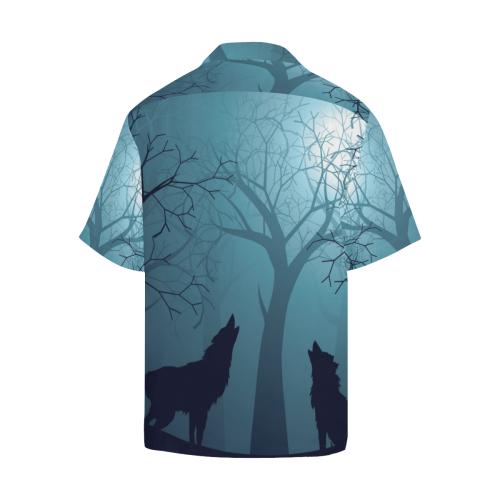 Wolf Night Men Hawaiian Shirt