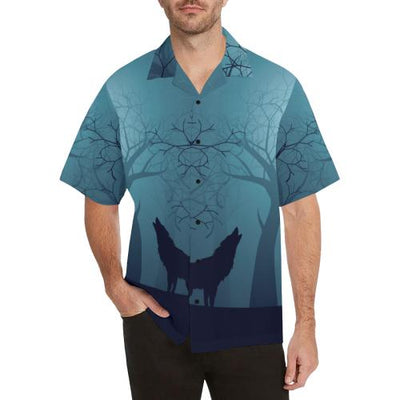Wolf Night Men Hawaiian Shirt