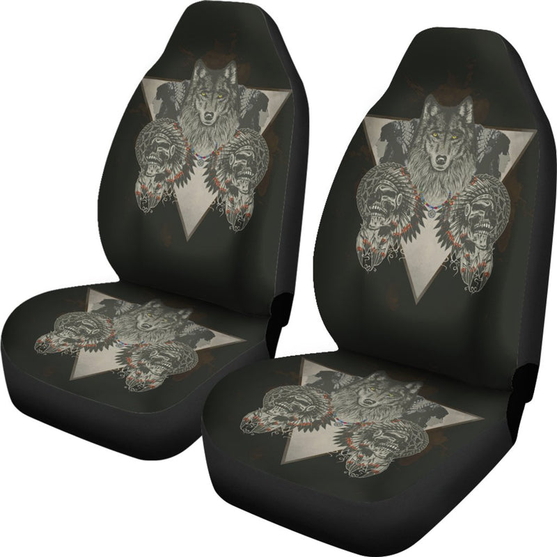 Wolf & Skulls Custom Universal Fit Car Seat Covers