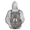 Wolf Tribal All Over Zip Up Hoodie