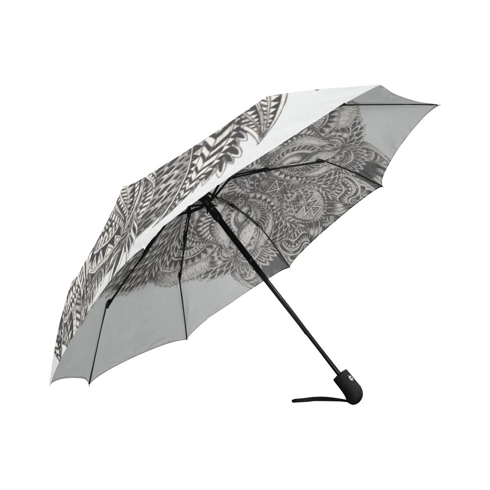 Wolf Tribal Automatic Foldable Umbrella