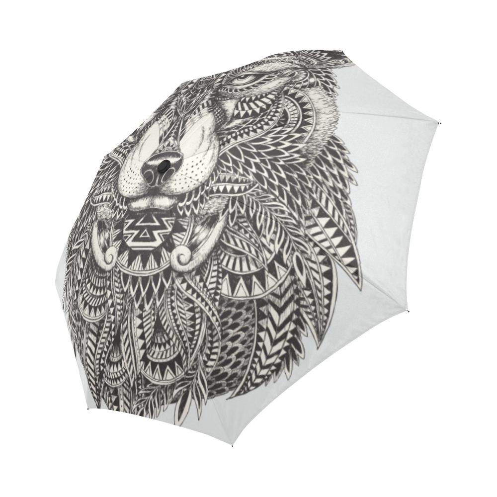 Wolf Tribal Automatic Foldable Umbrella