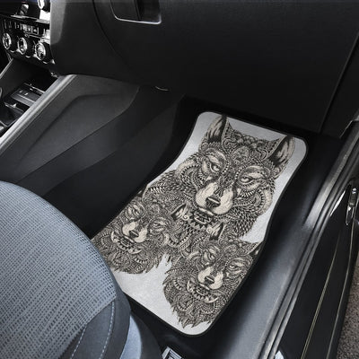 Wolf Tribal Car Floor Mats