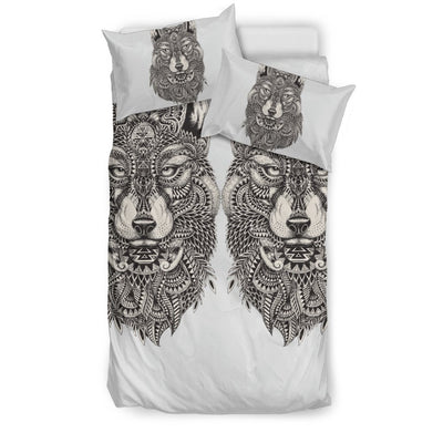 Wolf Tribal Duvet Cover Bedding Set