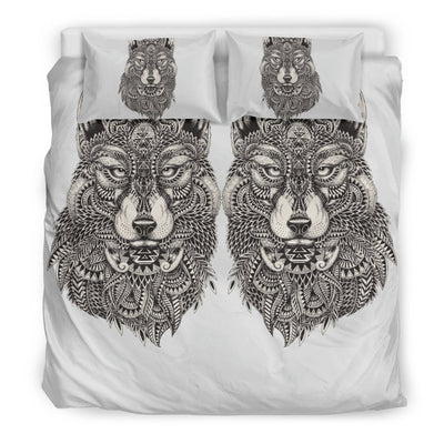 Wolf Tribal Duvet Cover Bedding Set