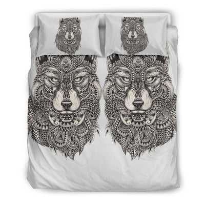 Wolf Tribal Duvet Cover Bedding Set