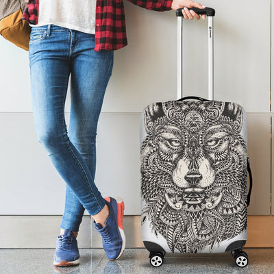 Wolf Tribal Luggage Cover Protector