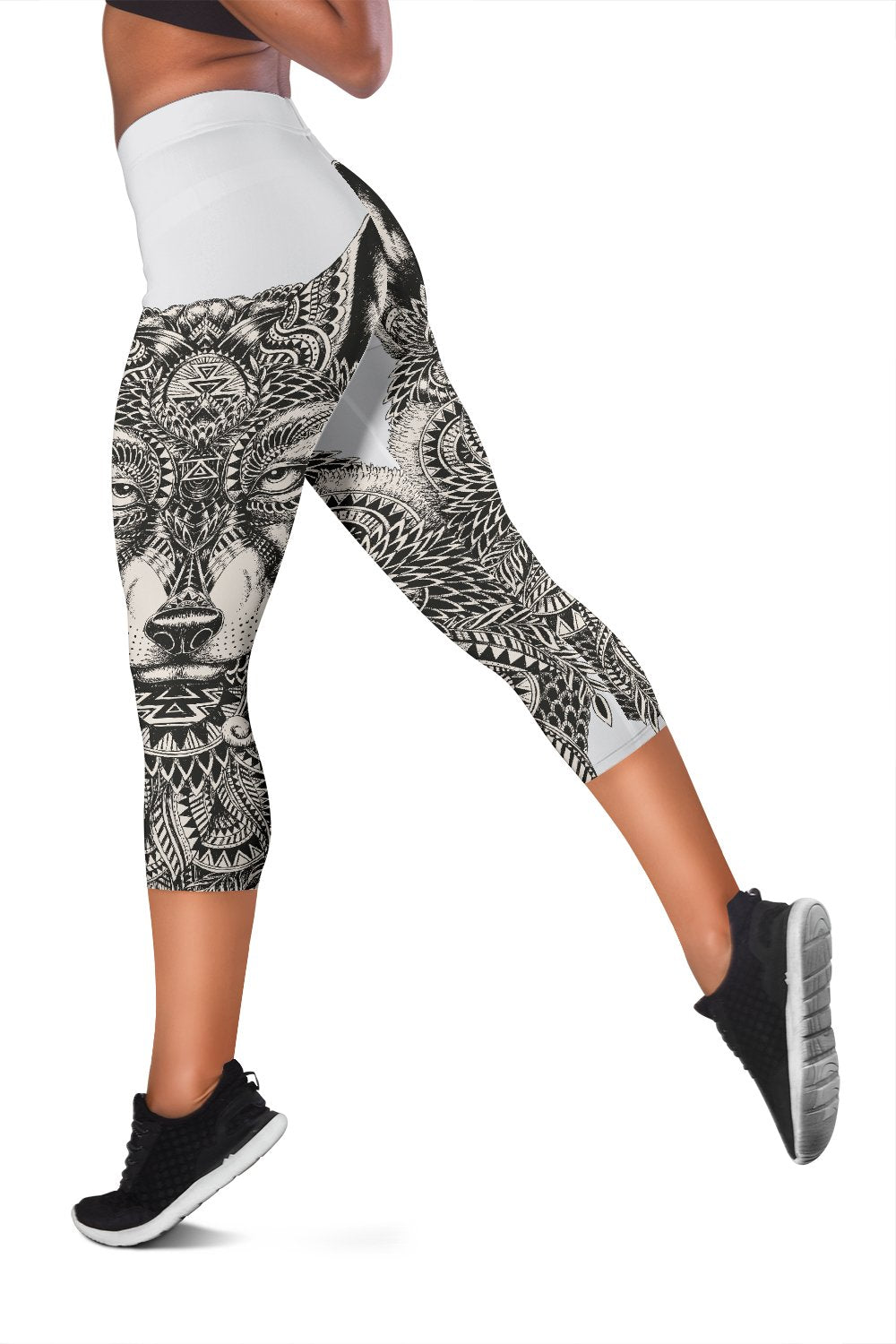 Wolf Tribal Women Capris