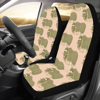 Yak Pattern Print Design 01 Car Seat Covers (Set of 2)-JORJUNE.COM