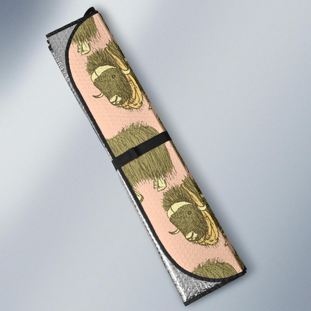 Yak Pattern Print Design 01 Car Sun Shades-JORJUNE.COM