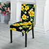 Yellow Hibiscus Pattern Print Design HB08 Dining Chair Slipcover-JORJUNE.COM