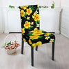 Yellow Hibiscus Pattern Print Design HB08 Dining Chair Slipcover-JORJUNE.COM