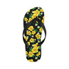 Yellow Hibiscus Pattern Print Design HB08 Flip Flops-JorJune