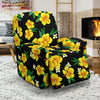 Yellow Hibiscus Pattern Print Design HB08 Recliner Slipcover-JORJUNE.COM