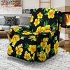 Yellow Hibiscus Pattern Print Design HB08 Recliner Slipcover-JORJUNE.COM