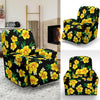 Yellow Hibiscus Pattern Print Design HB08 Recliner Slipcover-JORJUNE.COM