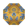 Yellow Mandala Hindu Automatic Foldable Umbrella