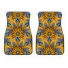 Yellow Mandala Hindu Car Floor Mats