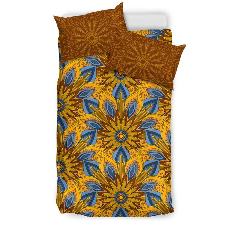 Yellow Mandala Hindu Duvet Cover Bedding Set