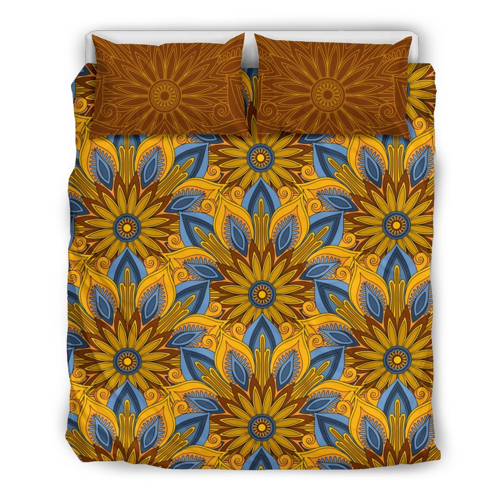 Yellow Mandala Hindu Duvet Cover Bedding Set