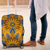 Yellow Mandala Hindu Luggage Cover Protector