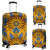 Yellow Mandala Hindu Luggage Cover Protector