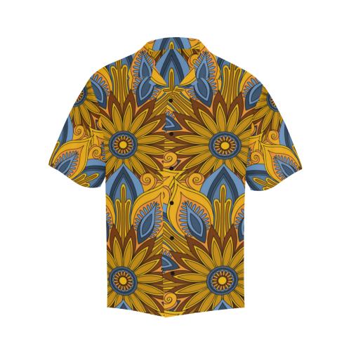 Yellow Mandala Hindu Men Hawaiian Shirt