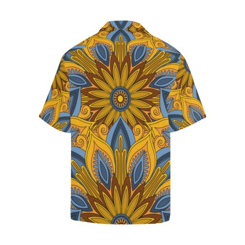 Yellow Mandala Hindu Men Hawaiian Shirt
