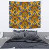 Yellow Mandala Hindu Wall Tapestry