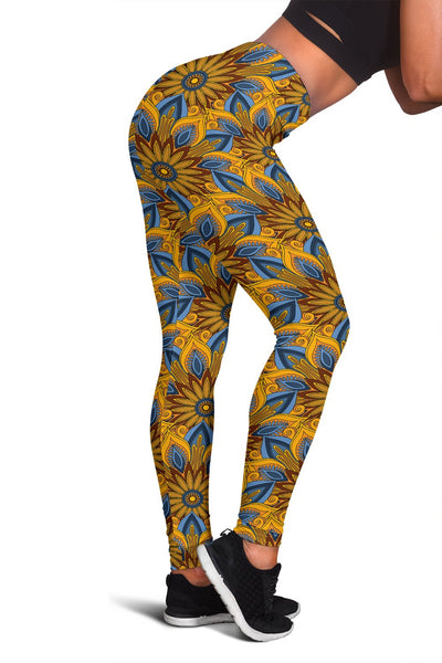 Yellow Mandala Hindu Women Leggings