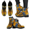 Yellow Mandala Hindu Women & Men Leather Boots