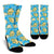 Yellow Plumeria Design Print Pattern Crew Socks-JORJUNE.COM
