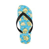 Yellow Plumeria Design Print Pattern Flip Flops-JorJune