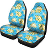 Yellow Plumeria Design Print Pattern Universal Fit Car Seat Covers-JorJune