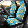 Yellow Plumeria Design Print Pattern Universal Fit Car Seat Covers-JorJune