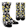 Yellow Plumeria Hawaiian Flowers Crew Socks