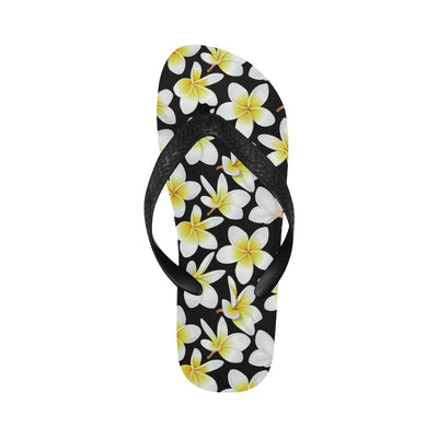 Yellow Plumeria Hawaiian Flowers Flip Flops-JorJune