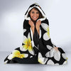 Yellow Plumeria Hawaiian Flowers Hooded Blanket-JORJUNE.COM