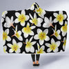 Yellow Plumeria Hawaiian Flowers Hooded Blanket-JORJUNE.COM