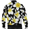 Yellow Plumeria Hawaiian Flowers Men Casual Bomber Jacket