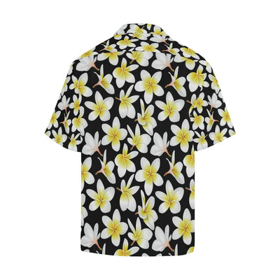 Yellow Plumeria Hawaiian Flowers Men's All Over Print V-Neck Shirt (Model T58)