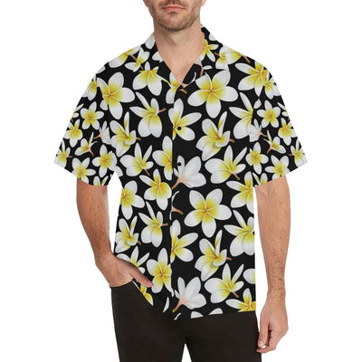 Yellow Plumeria Hawaiian Flowers Men Hawaiian Shirt-JorJune