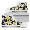 Yellow Plumeria Hawaiian Flowers Men High Top Shoes