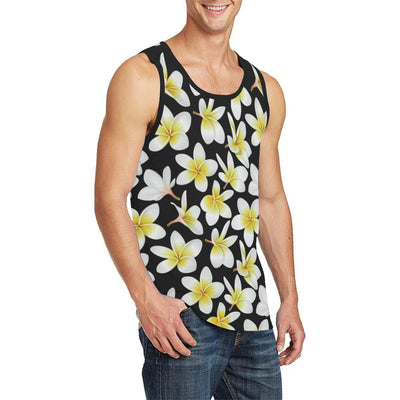 Yellow Plumeria Hawaiian Flowers Men Tank Top