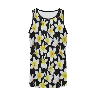 Yellow Plumeria Hawaiian Flowers Men Tank Top