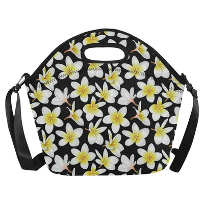 Yellow Plumeria Hawaiian Flowers Neoprene Lunch Bag-JorJune