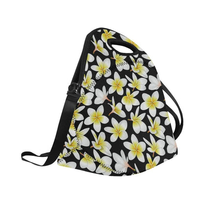 Yellow Plumeria Hawaiian Flowers Neoprene Lunch Bag-JorJune