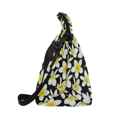 Yellow Plumeria Hawaiian Flowers Neoprene Lunch Bag-JorJune