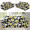 Yellow Plumeria Hawaiian Flowers Sofa Slipcover-JORJUNE.COM