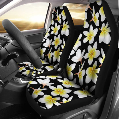 Plumeria Hawaiian tropical flower Universal Fit Car Seat Covers